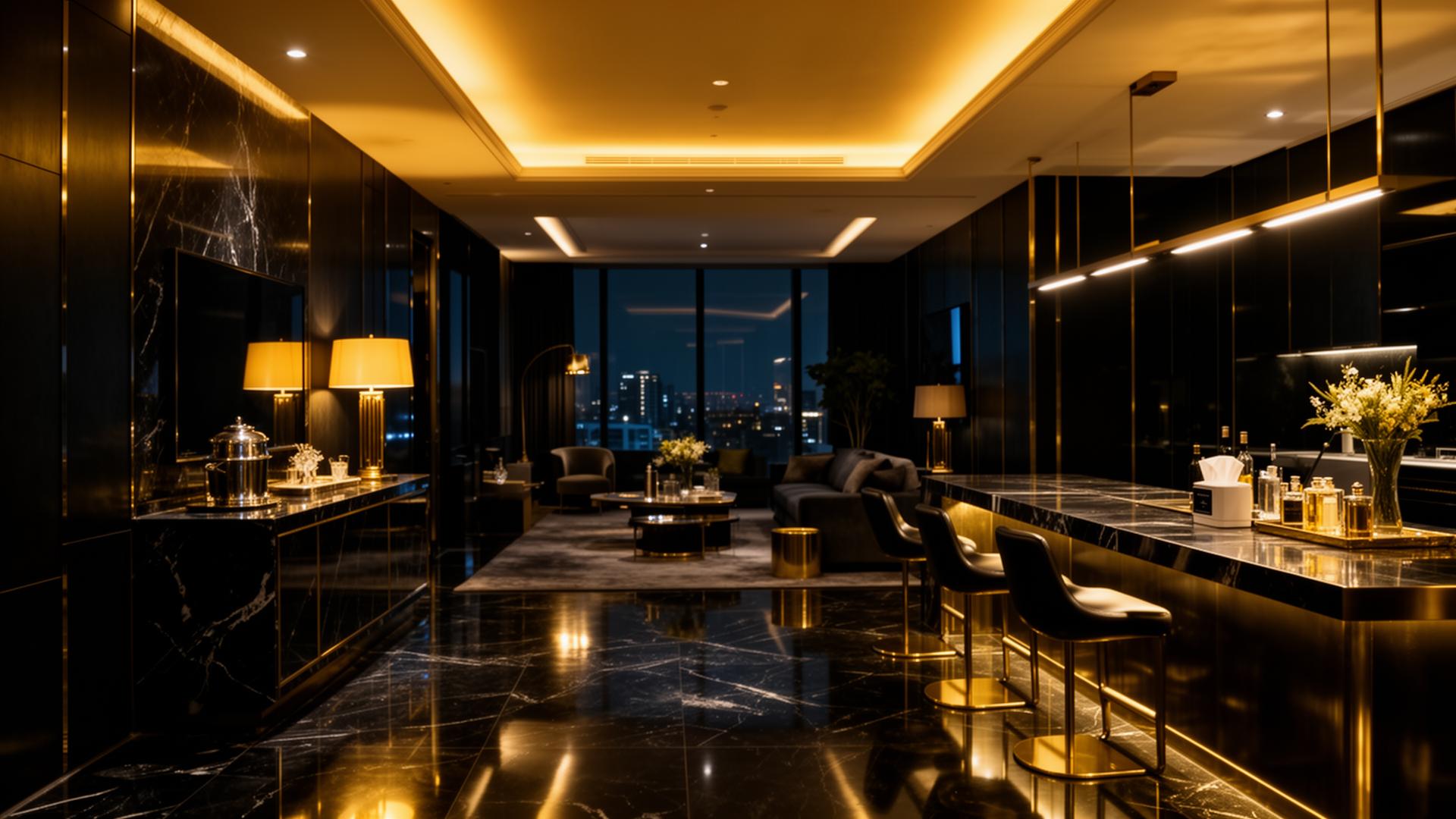 Elegant, professionally cleaned luxury condo interior